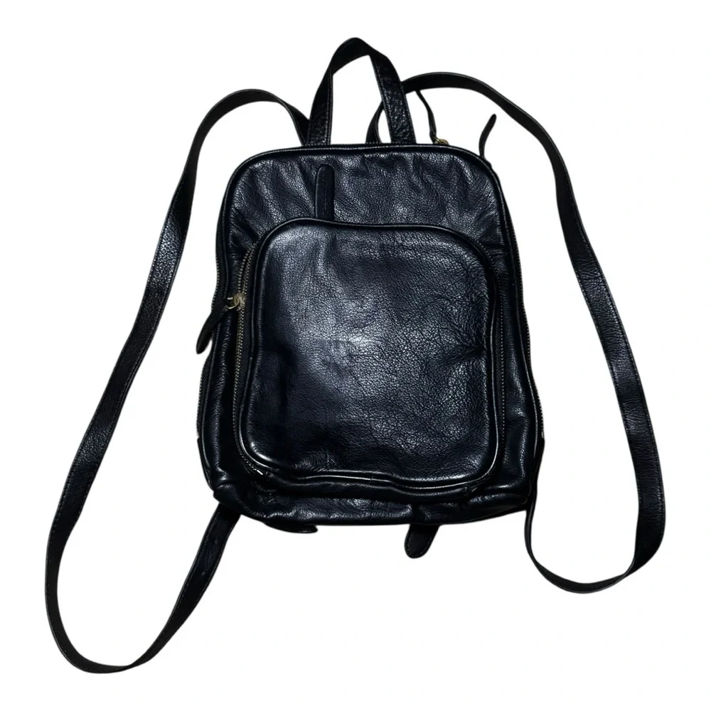 MARGOT New York Black Leather Women’s Backpack